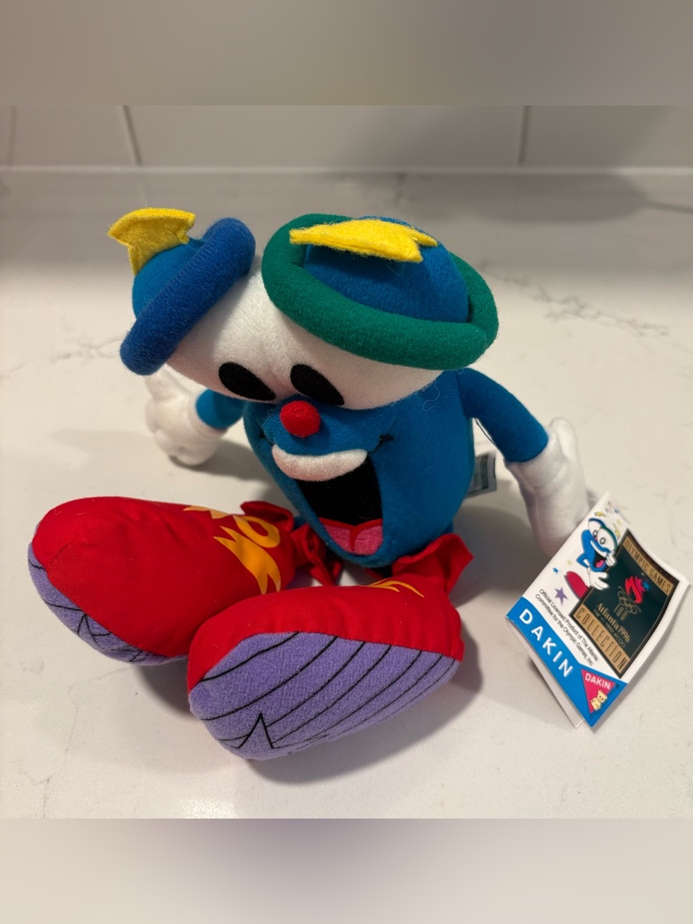 Atlanta 1996 Olympic Mascot IZZY Dakin Plush Stuffed Animal Collectible Toy Vtg